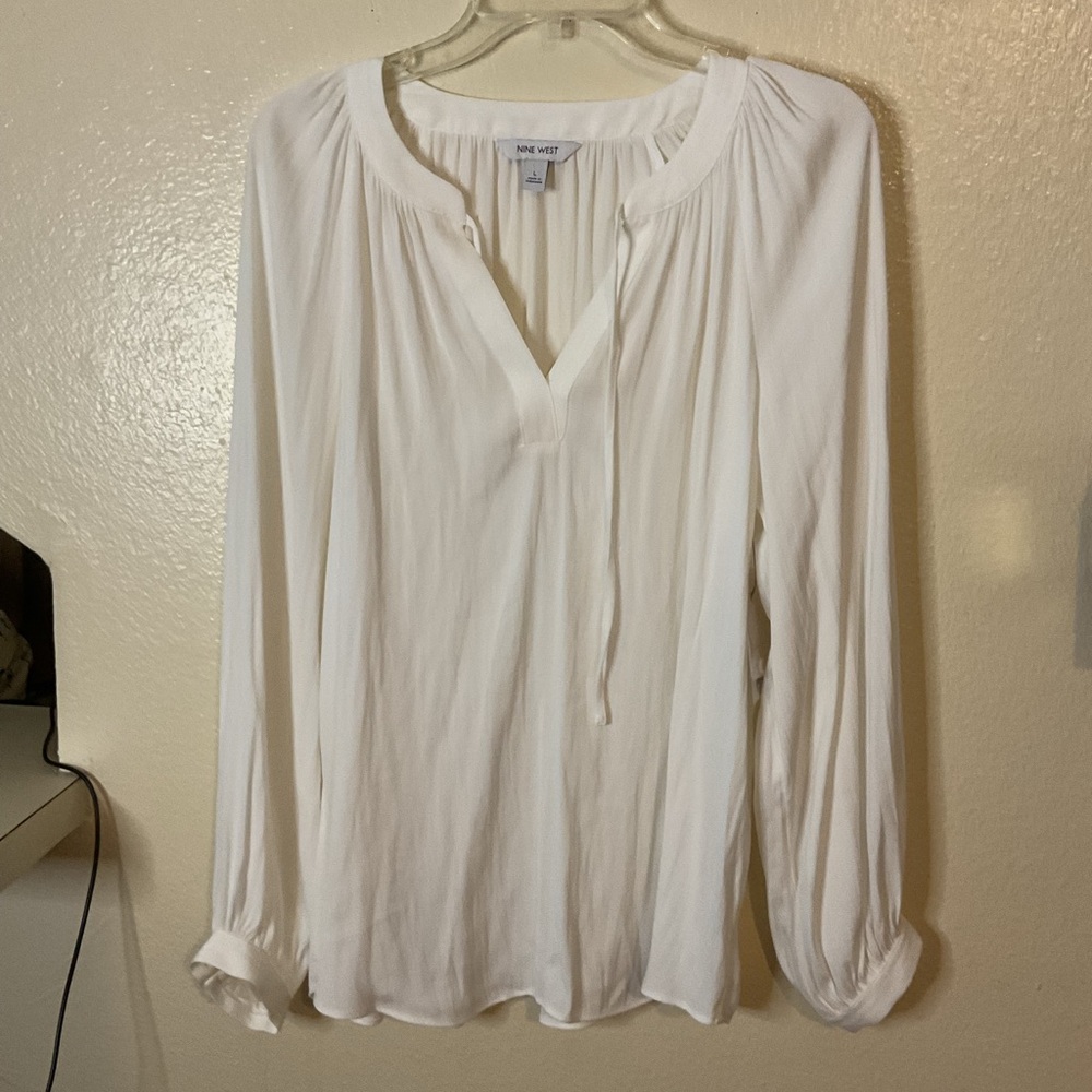 Nine West Classic White Blouse